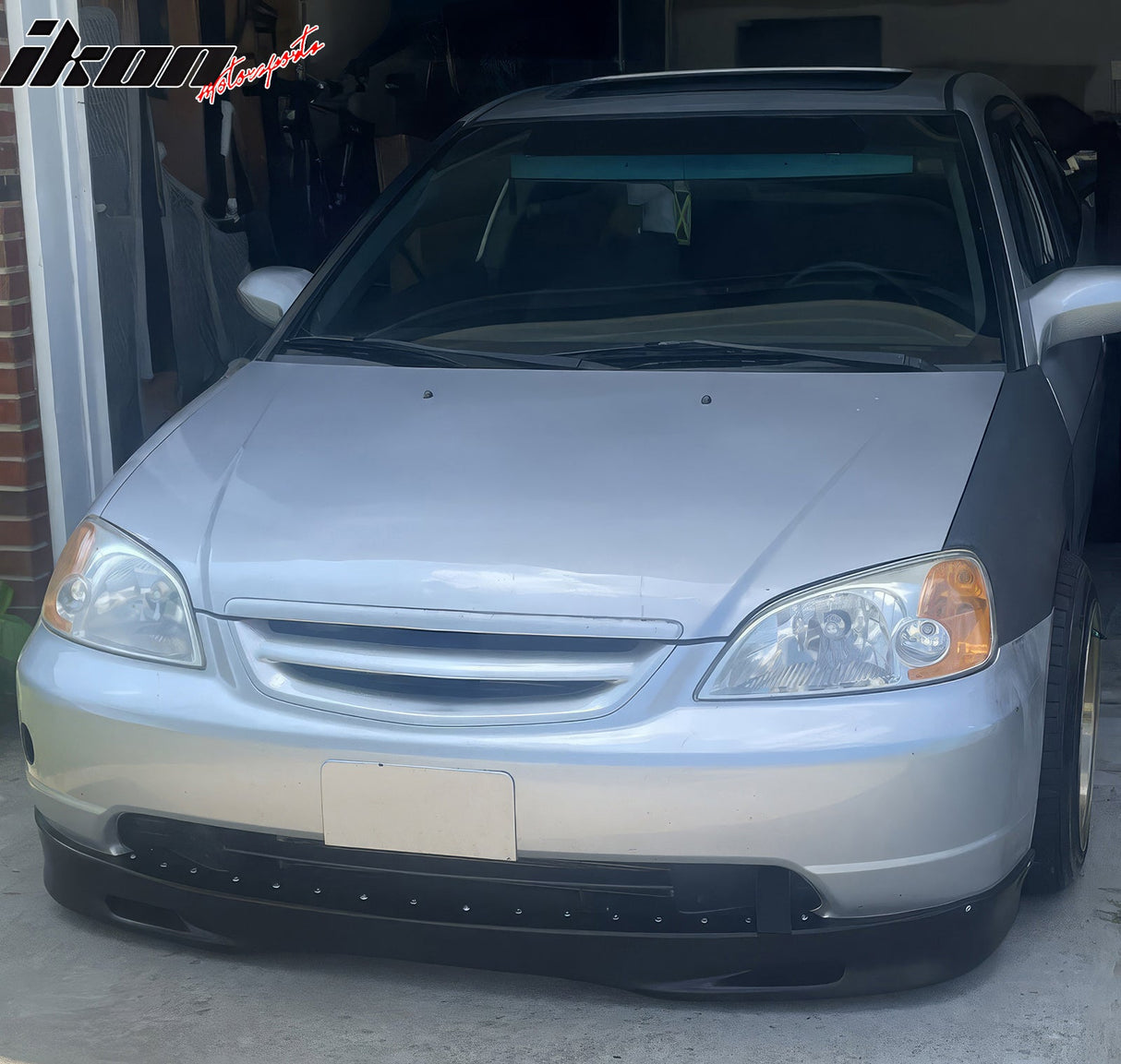 2001-2003 Honda Civic Coupe Sedan Unpainted Front Bumper Lip PU