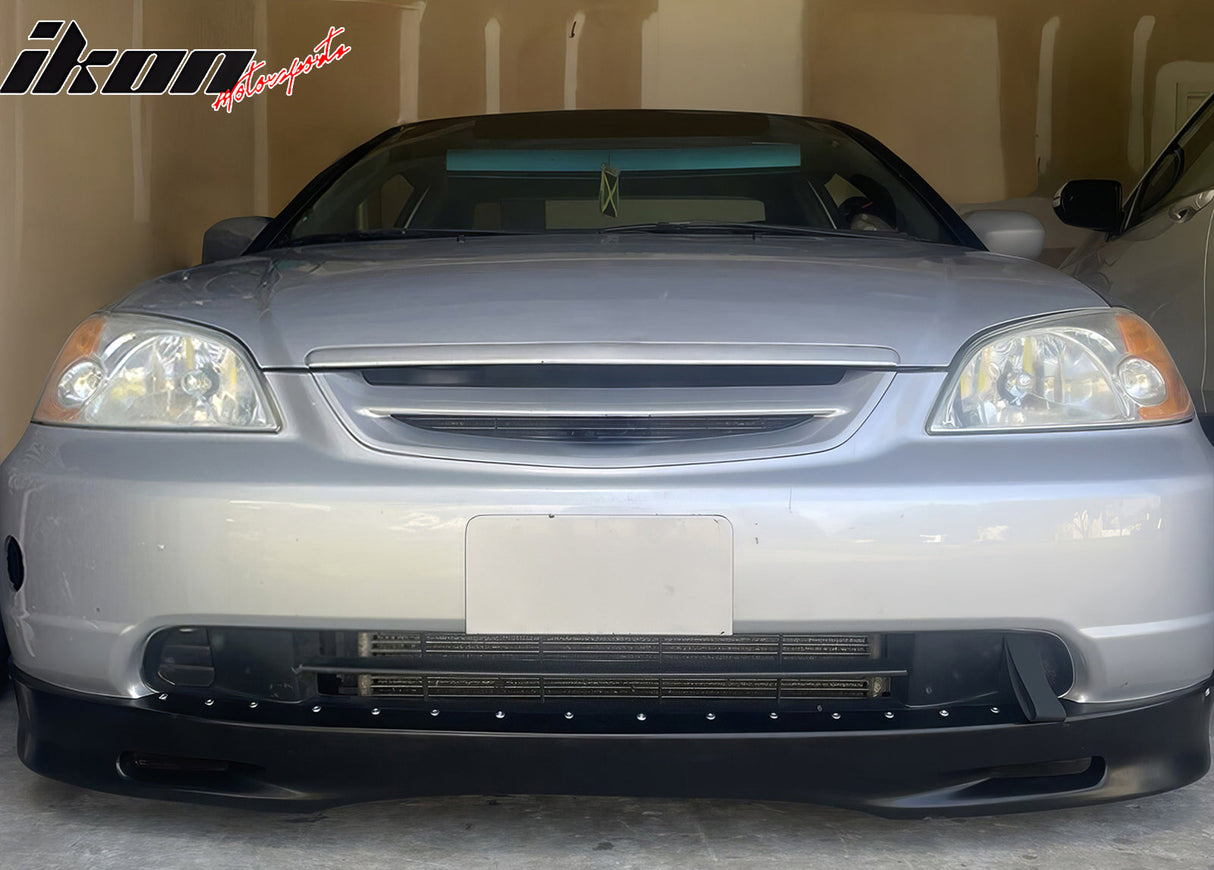 2001-2003 Honda Civic Coupe Sedan Unpainted Front Bumper Lip PU