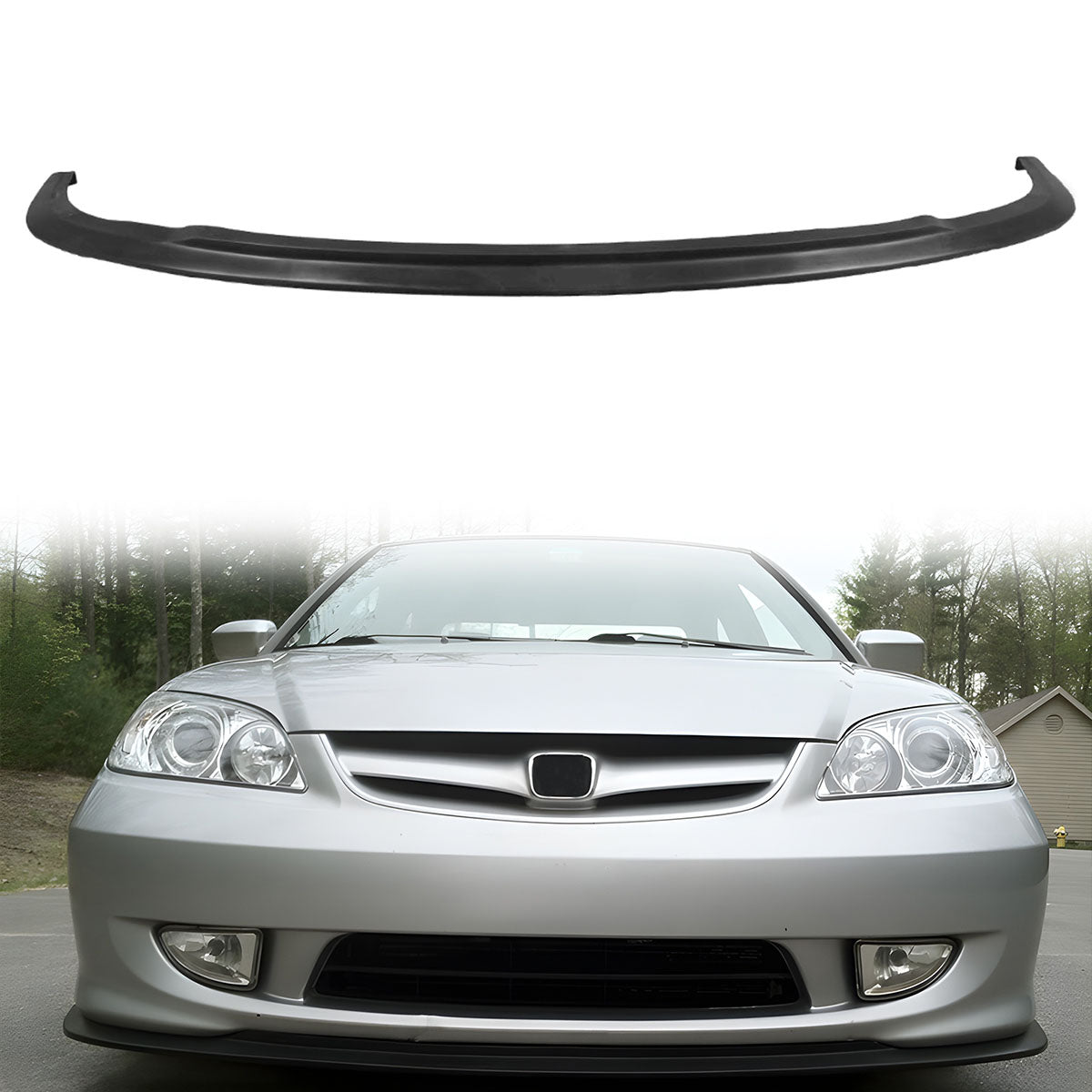 Front Lip Splitter Spoiler for Honda Civic 2004-2005 Type Ax Unpainted
