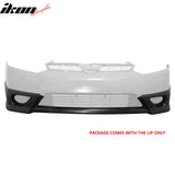 2006-2008 Honda Civic Coupe 2-Door 3PCS Front Lower Bumper Lip Air Dam Chin Spoiler Splitter Unpainted Black Polyurethane PU