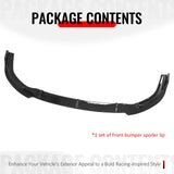 2006-2008 Honda Civic Sedan GT Style Front Bumper Lip Lower Spoiler 3PCS Gloss Black PP