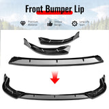 2006-2008 Honda Civic Sedan IKON Style Front Bumper Lip Spoiler Gloss Black PP 3PCS