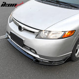 2006-2008 Honda Civic Sedan IKON Style Front Bumper Lip Spoiler Gloss Black PP 3PCS