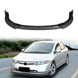 2006-2008 Honda Civic Sedan 4DR IKON Matte Black Front Lip Splitter PP
