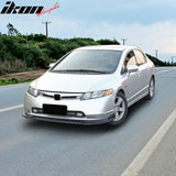 2006-2008 Honda Civic Sedan 4DR IKON Matte Black Front Lip Splitter PP