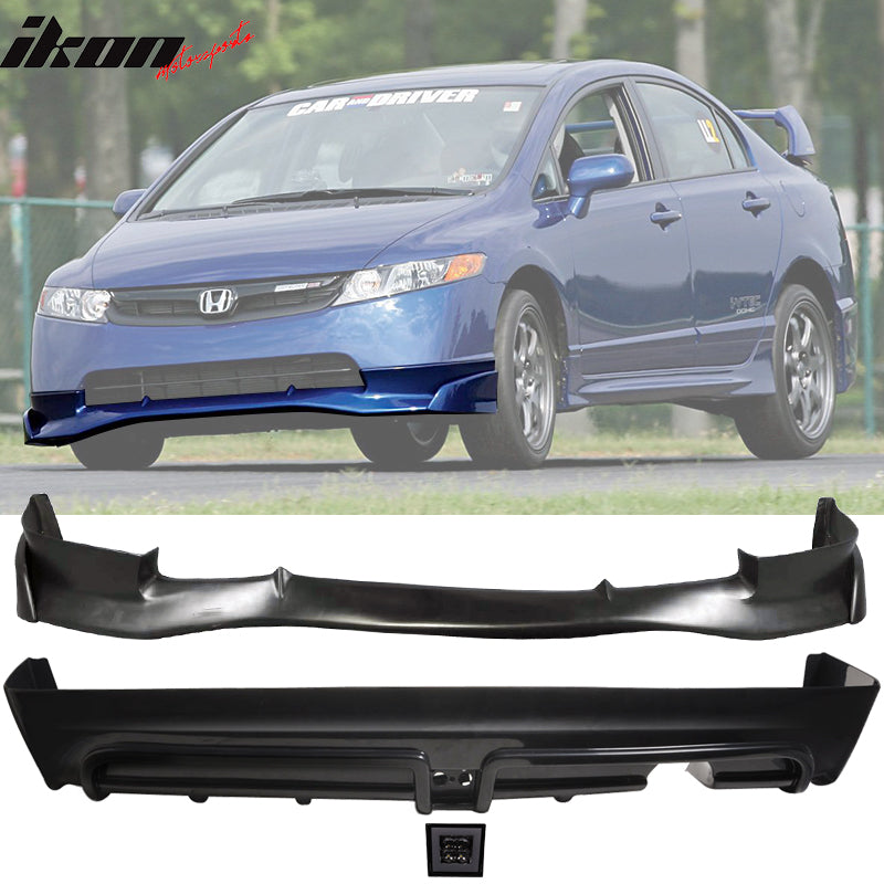2006-2008 Honda Civic MUG Si Front Lip PU Rear Lip PP 3rd Brake Light