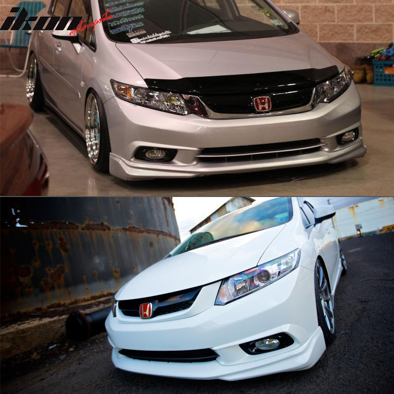 2012 Honda Civic 4Dr Sedan USDM MD Style Front Bumper Lip PU