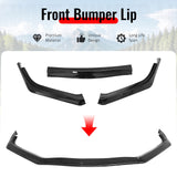 2013-2015 Honda Civic Sedan GT Style Front Bumper Lip Lower Spoiler 3PCS Gloss Black PP