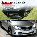 2013-2015 Honda Civic Sedan GT Style Front Bumper Lip Lower Spoiler 3PCS Gloss Black PP