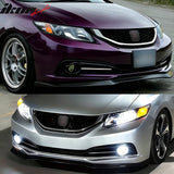 2013-2015 Honda Civic Sedan GT Style Front Bumper Lip Lower Spoiler 3PCS Matte Black PP