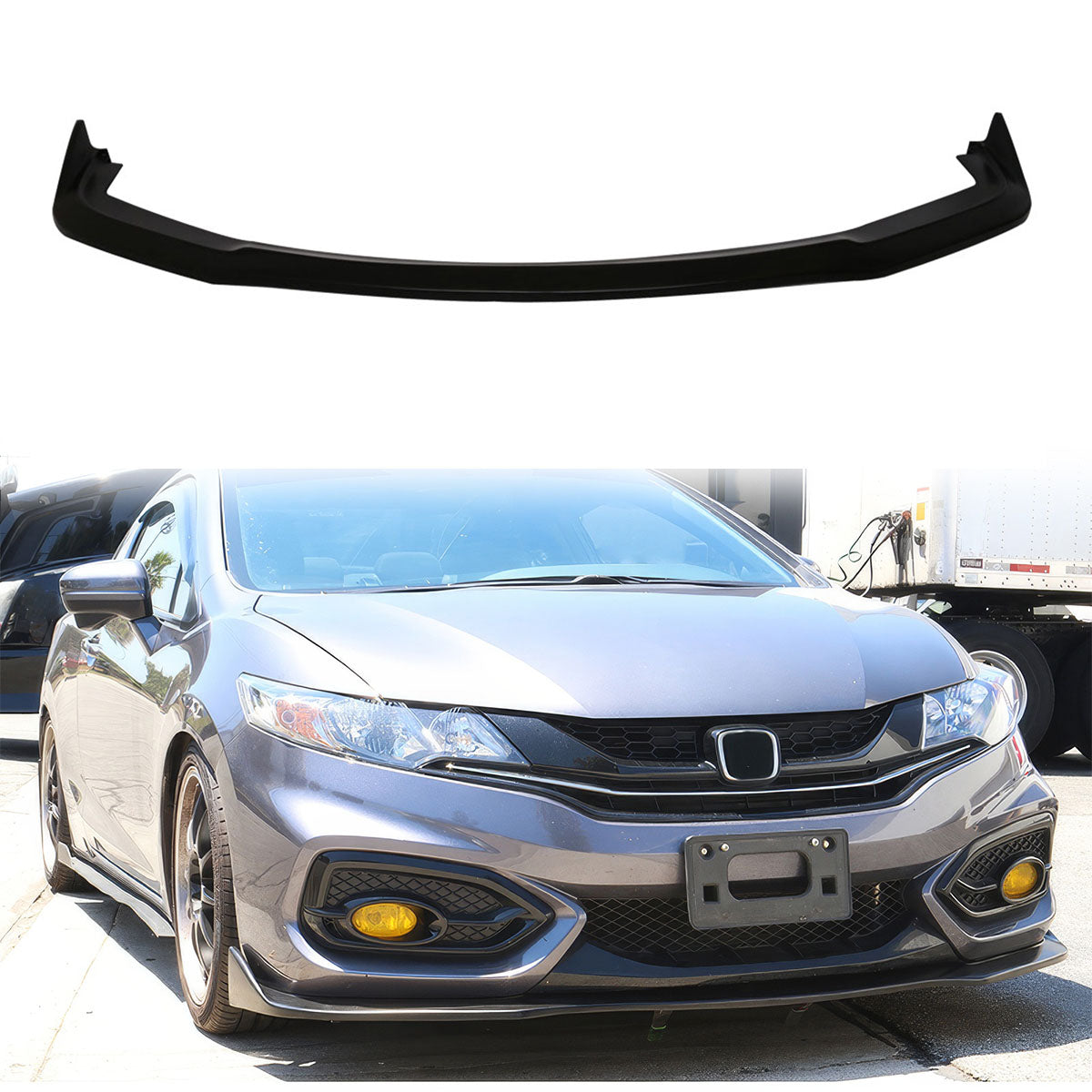 Front Bumper Lip for Honda Civic Coupe 2Dr 2014-2015 CS2 PU
