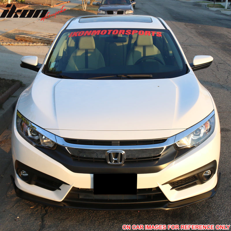 2016-2018 Honda Civic Sedan Paint Taffeta White NH578 Front Lip