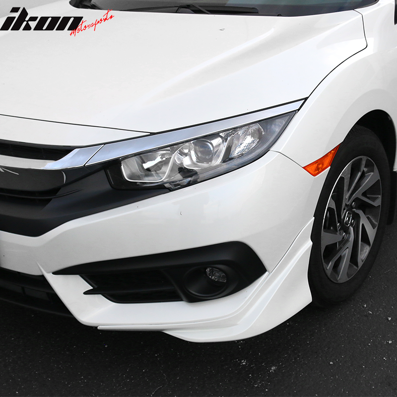 2016-2018 Honda Civic Coupe Sedan Front Bumper Lip Splitter