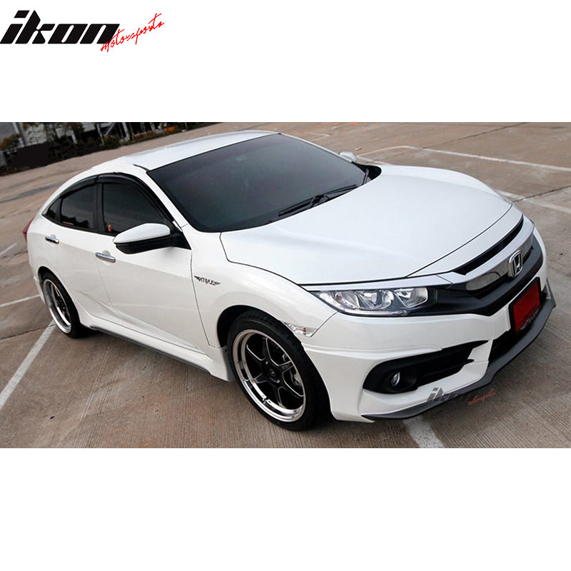 2016-2018 Honda Civic Coupe Sedan AVS Style Painted Front Bumper Lip