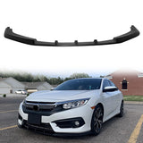 Front Bumper Lip for Honda Civic Coupe Sedan 2016-2018 IKON V3 Style PU