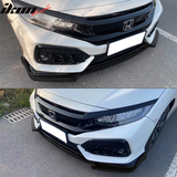2017-2021 Honda Civic Hatchback IKON Style 3PCS Front Bumper Lip PP