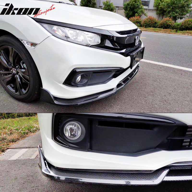 2019-2021 Honda Civic IKON Style Front Bumper Lip Splitter Spolier PU