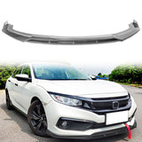 2019-2021 Honda Civic IKON V3 Style Front Bumper Lip Chin Spoiler 2PC