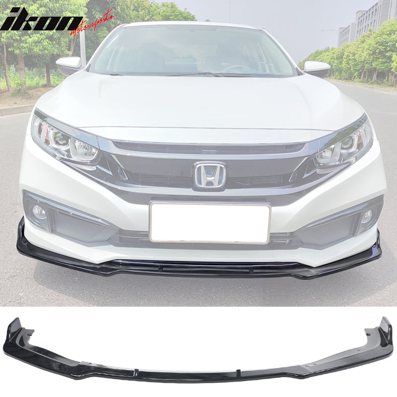 2019-2021 Honda Civic IKON V4 Style Front Bumper Lip Chin Spoiler 1PC