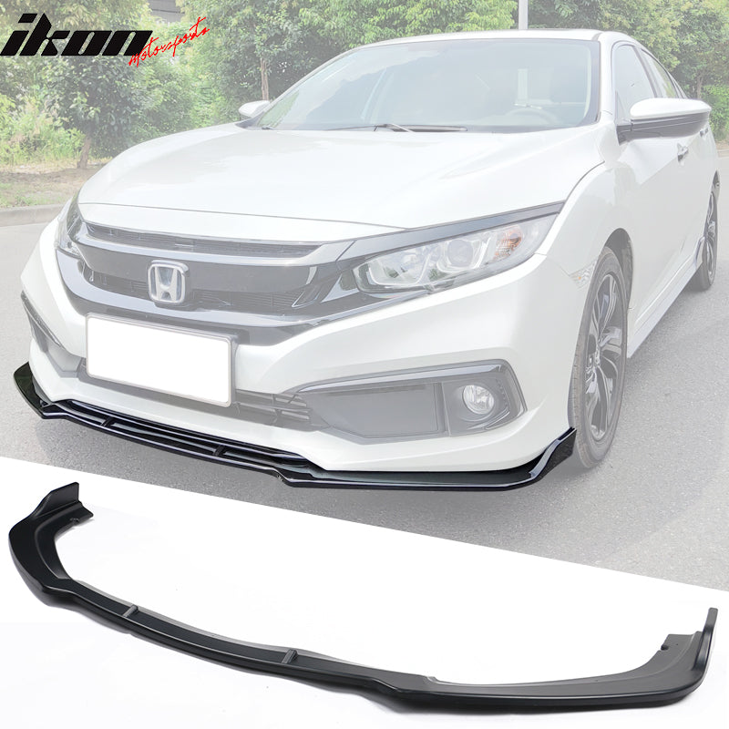 2019-2021 Honda Civic IKON V4 Style Front Bumper Lip Chin Spoiler 1PC