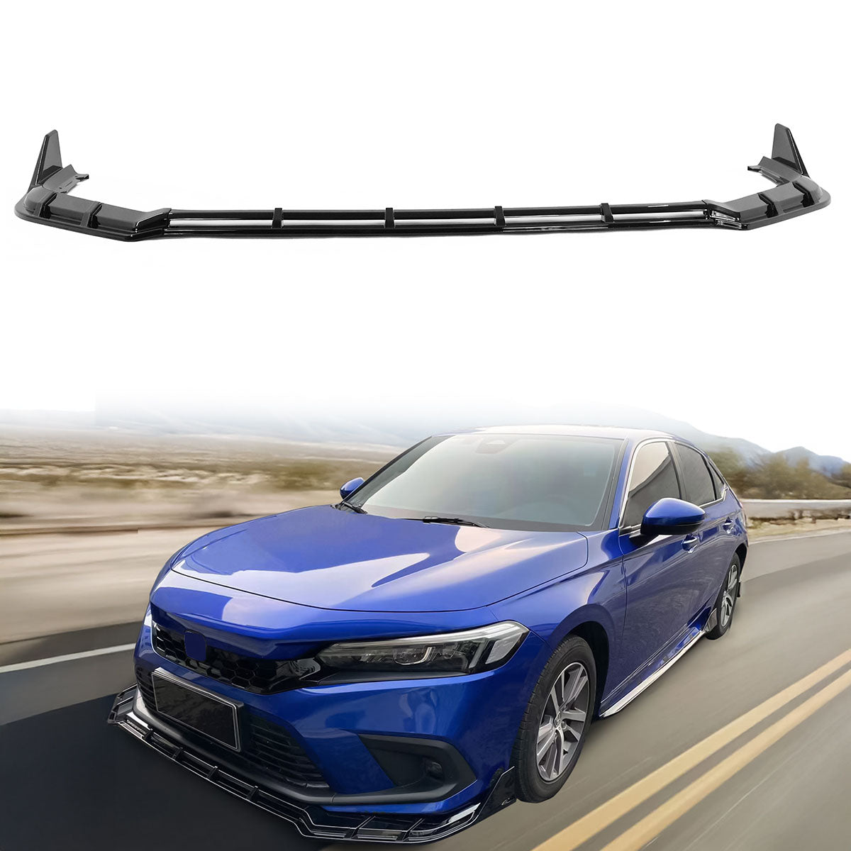 Front Bumper Lip for Honda Civic 11th 2022-2024 FE-C Style 3PC