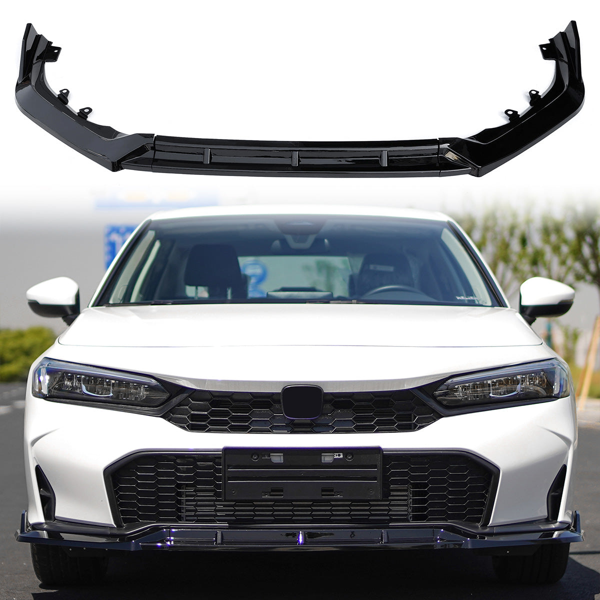2025–2026 Honda Civic IKON Style 3PCS Front Bumper Lip Splitter PP Body Kit