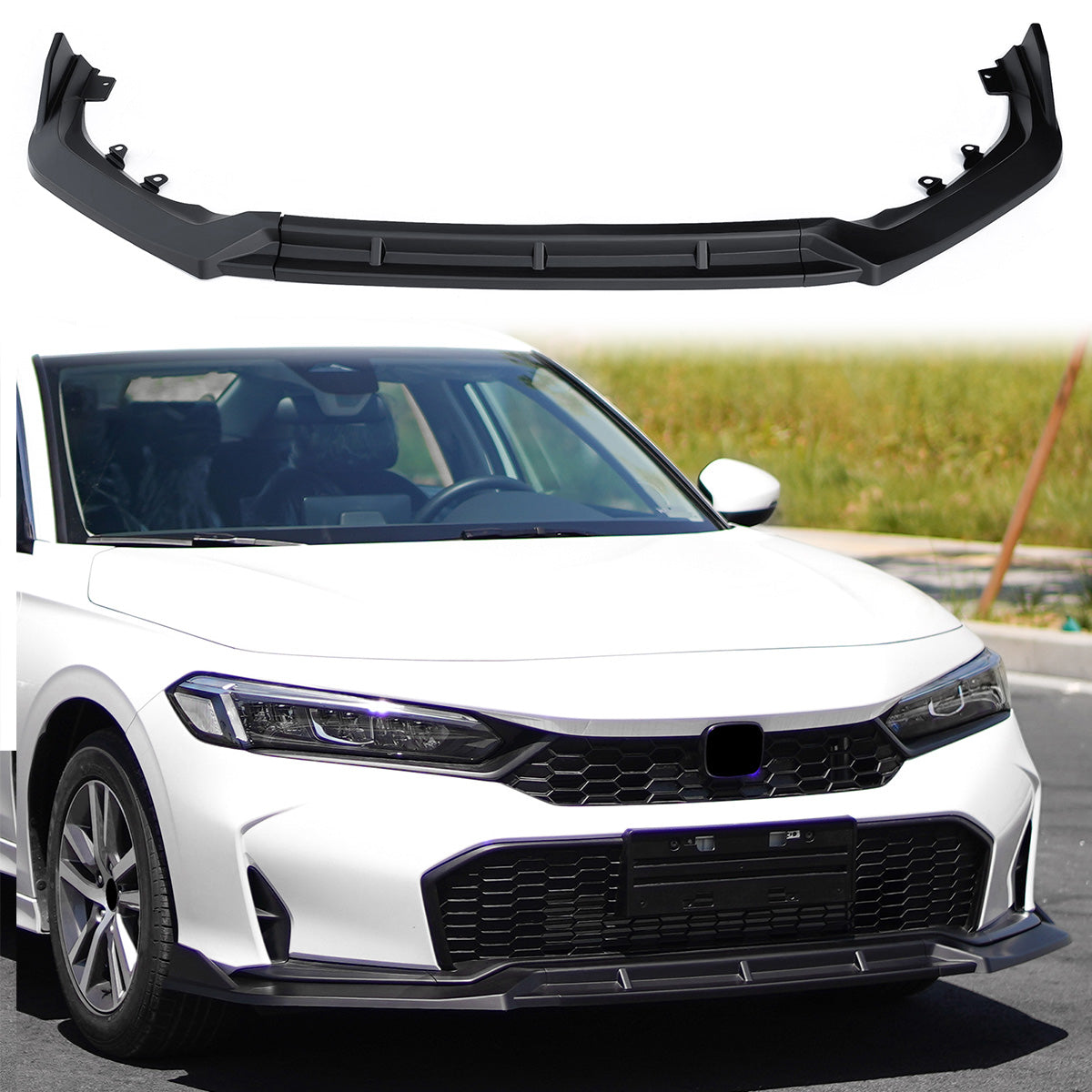 2025–2026 Honda Civic IKON Style 3PCS Front Bumper Lip Splitter PP Body Kit