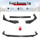 2025-2026 Honda Civic IKFM Style 3PCS Front Bumper Lip Chin Spoiler Unpainted PU