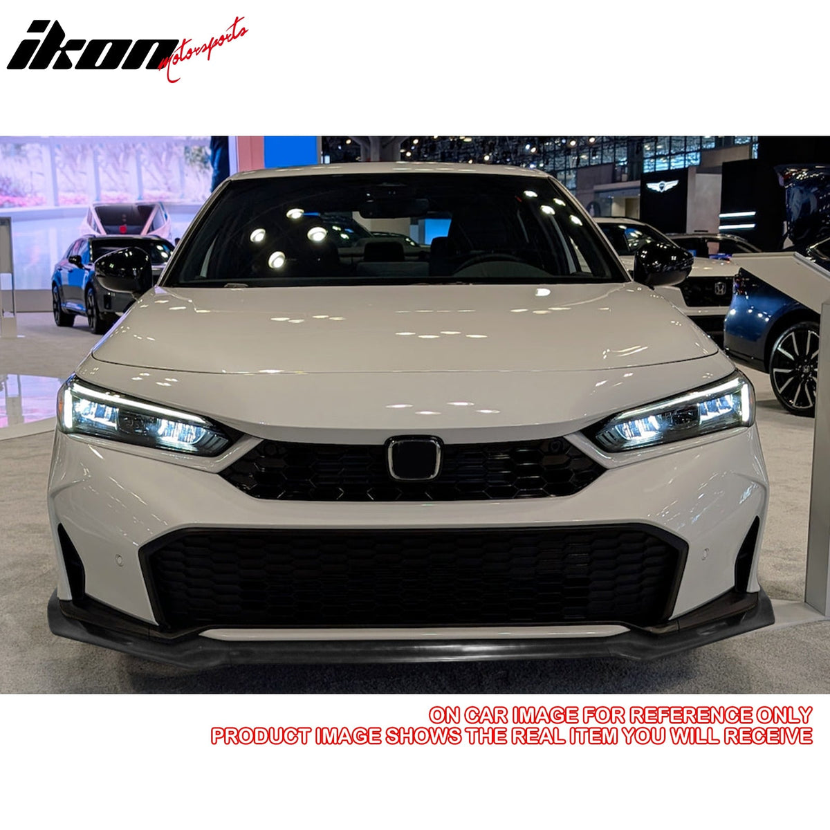 2025-2026 Honda Civic IKFM Style 3PCS Front Bumper Lip Chin Spoiler Unpainted PU