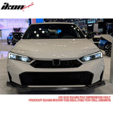 2025-2026 Honda Civic IKFM Style 3PCS Front Bumper Lip Chin Spoiler Unpainted PU