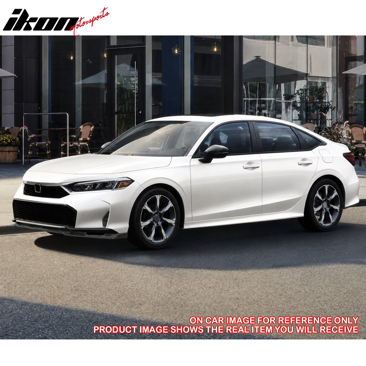 2025-2026 Honda Civic IKFM Style 3PCS Front Bumper Lip Chin Spoiler Unpainted PU