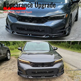 2025-2026 Honda Civic SWA Style Front Bumper Lip Spoiler Gloss Black ABS 5PCS
