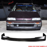 1988-1991 Honda Civic Zenki Z Style Front Lip Splitter Spoiler PU