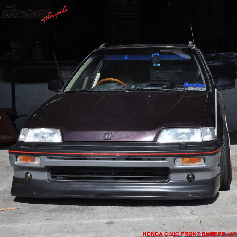 1988-1991 Honda Civic Zenki Z Style Front Lip Splitter Spoiler PU