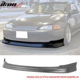 1992-1995 Honda Civic CS Type Front Unpainted Bumper Lip Splitter PU