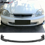 1996-1998 Honda Civic IKON Style Front Bumper Lip Lower Spoiler 3PCS Gloss Black PP