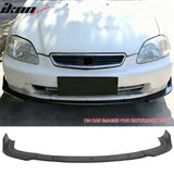 1996-1998 Honda Civic IKON Style Front Bumper Lip Lower Spoiler 3PCS Matte Black PP