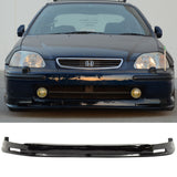 Front Bumper Lip for Honda Civic EK 1996-1998 Mugen Style Painted Black PU