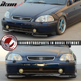 1996-1998 Honda Civic EK 2Dr Type R Painted Black Front Bumper Lip PU