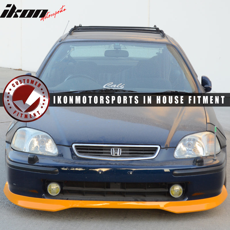 1996-1998 Honda Civic EK 2Dr Type R Painted Orange Front Bumper Lip PU
