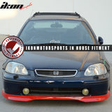 1996-1998 Honda Civic EK T-R Type R Painted Red Front Lip Splitter PU