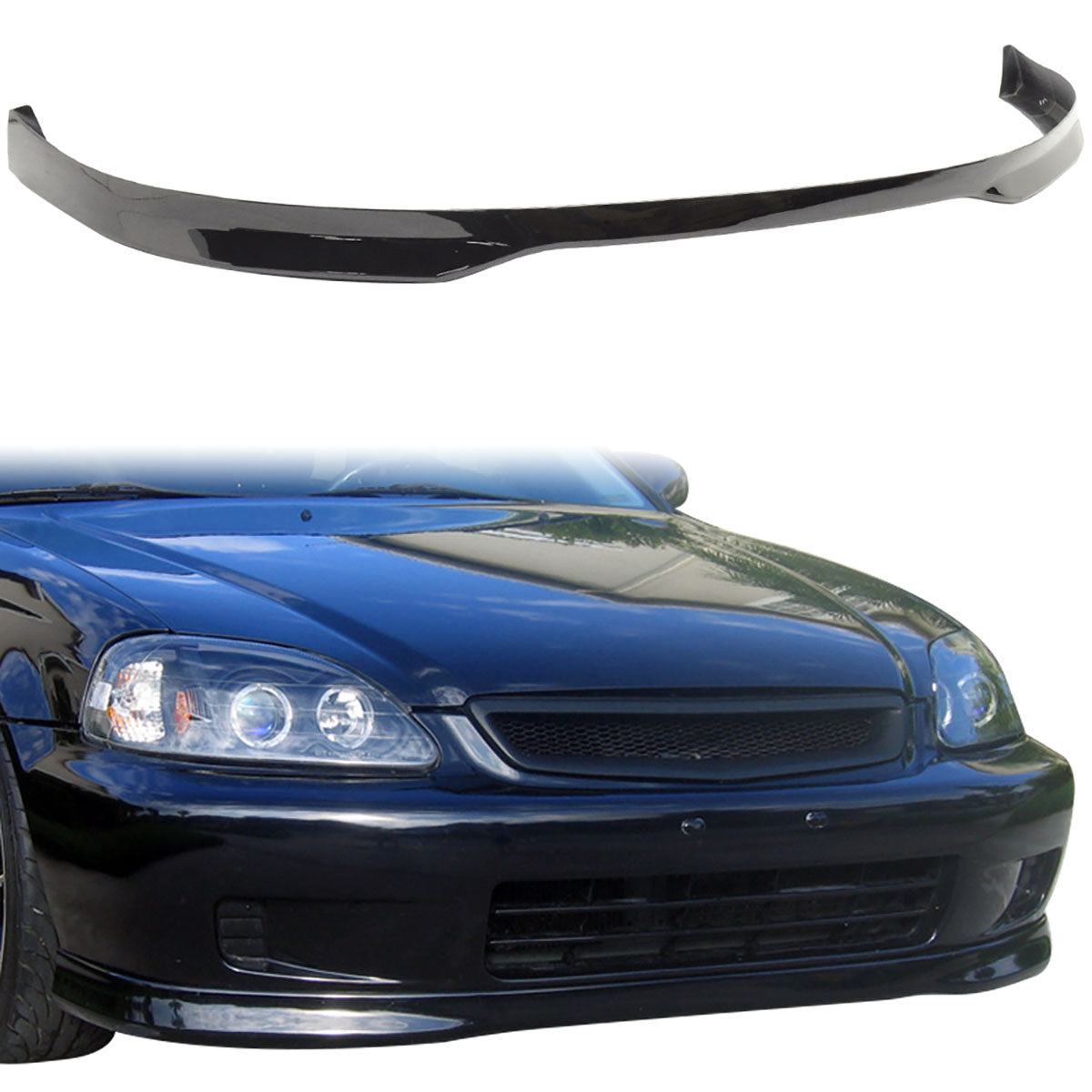 1999-2000 Honda Civic Type-R Style Front Bumper Lip Spoiler Spoiler PP