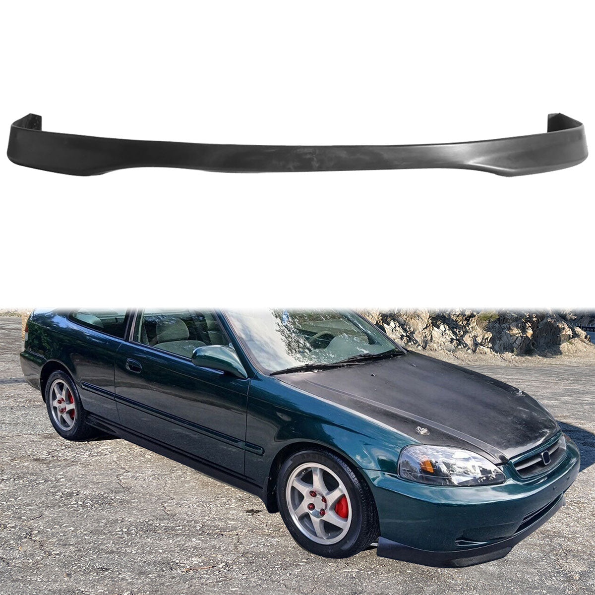1999-2000 Honda Civic Type-R Style Front Bumper Lip Spoiler Spoiler PP