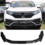 2020-2022 Honda CR-V All Models IKON Style Gloss Black Front Bumper Lip PP 3PCS