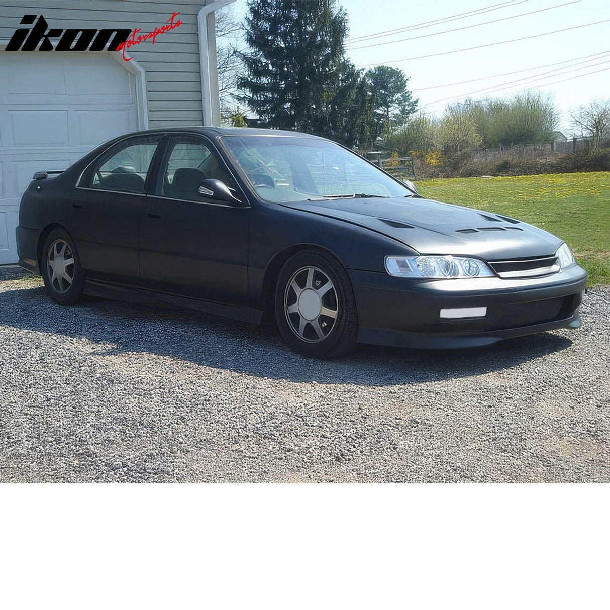 1994-1995 Honda Accord Type R Style Front Bumper Lip Spoiler Black PU