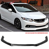 2013-2015 Honda Civic Sedan A-Spec Style Unpainted Front Bumper Lip PU