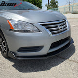 2013-2017 Nissan Sentra CS Style Unpainted Black Front Bumper Lip PU