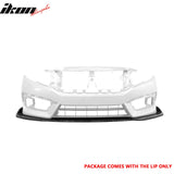 2016-2018 Honda Civic Coupe Sedan CS Style Unpainted Front Bumper Lip