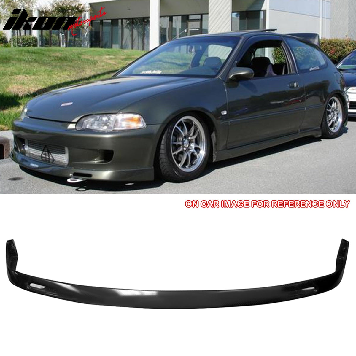 1992-1995 Honda Civic 2-Door BYS Style Unpainted Front Bumper Lip PU