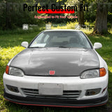 1992-1995 Honda Civic 2-Door Mugen Style Unpainted Front Bumper Lip PU